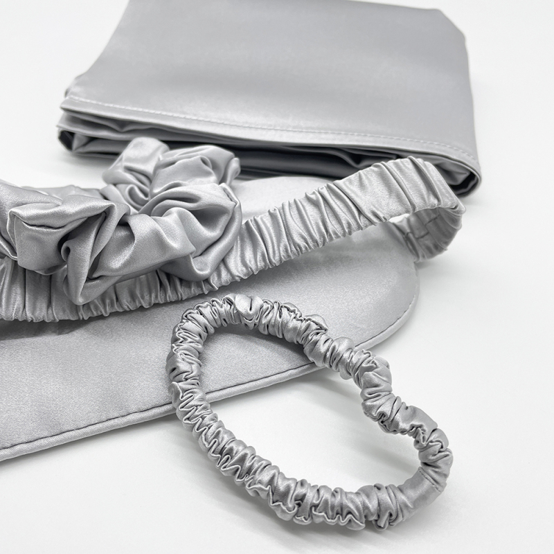 22 Momme Silk Beauty Set- Silver Grey